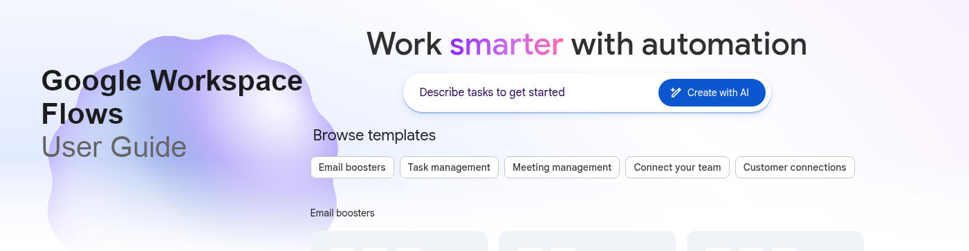 Google Workspace Flows header